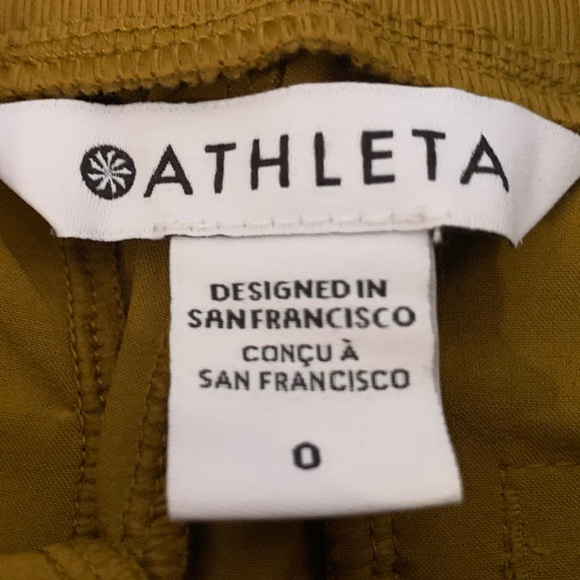 Athleta Mustard Coloured Nolita Wide Leg Pants - Picture 2 of 11